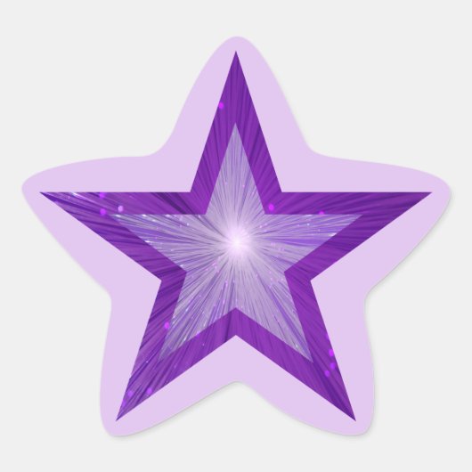 Paarse Star-vorm sticker bord paarse (Voorkant)