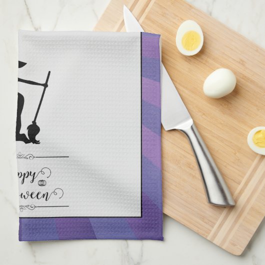 Paarse Starburst Heks Halloween Theedoek (Quarter Fold)