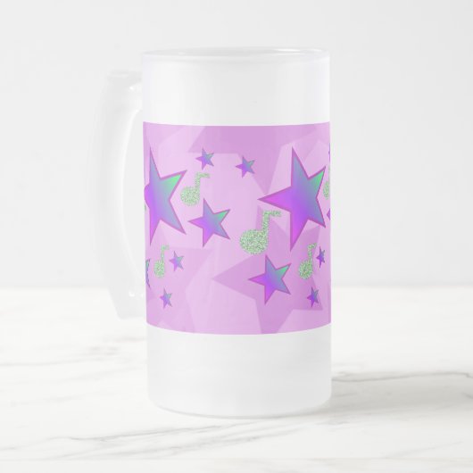 Paarse Starlight Lullaby Matglas Bierpul (Voorkant links)