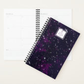 Paarse Starry Sky Galaxy | Monogrammed Planner (Display)