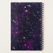 Paarse Starry Sky Galaxy | Monogrammed Planner (Achterkant)