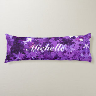 Paarse stars carrosserie (met of zonder naam) lichaamskussen
