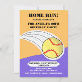 Paarse startwedstrijd Softball Birthday (Voorkant)