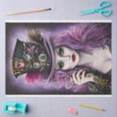 Paarse Steampunk Beauty Tissuepapier (Craft)