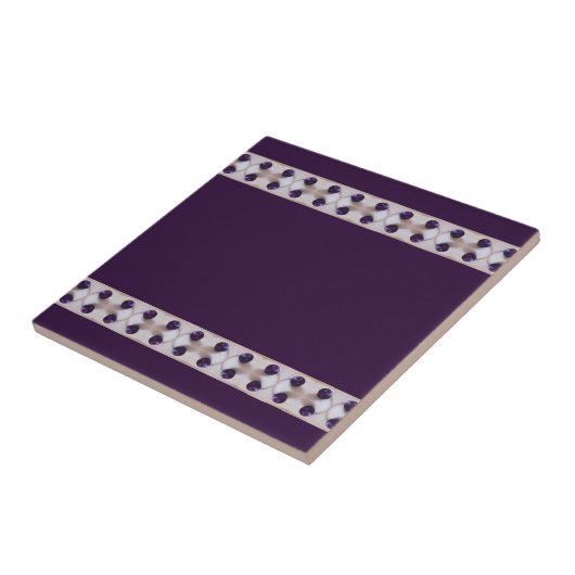 Paarse stekken tegeltje (Zijkant)