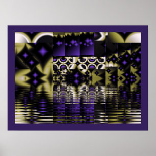 Paarse Ster Reflecties Poster