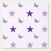 Paarse Ster & Vlinder Siertuin Behang (Voorkant)