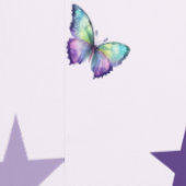 Paarse Ster & Vlinder Siertuin Behang (Zoom)