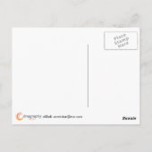 Paarse sterbloemen briefkaart (Achterkant)