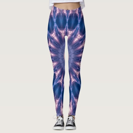 Paarse Sterkte Leggings (Voorkant)
