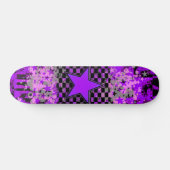 Paarse Sterren Custom Skateboard (Horizontaal)