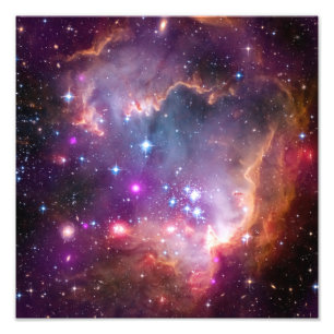Paarse sterren Galaxy Space Astronomie Foto Afdruk