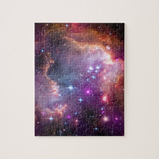 Paarse sterren Galaxy Space Astronomie Legpuzzel (Verticaal)