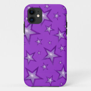 Paarse sterren iPhone hoesje