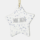 Paarse sterren keramisch ornament (Links)