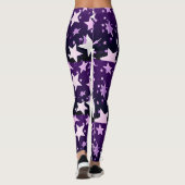 Paarse sterren leggings (Achterkant)