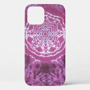 Paarse Sterren Tie Dye iPhone 12 Hoesje