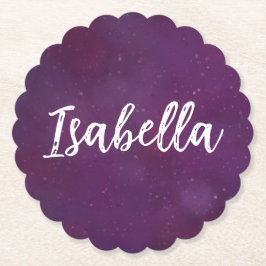 Paarse sterrenhemel kartonnen onderzetters