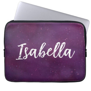 Paarse sterrenhemel laptop sleeve