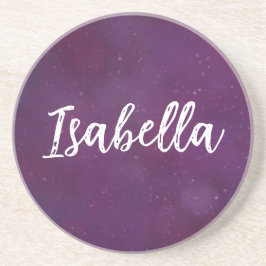Paarse sterrenhemel zandsteen onderzetter
