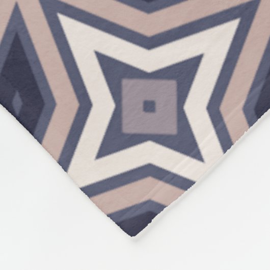 Paarse Sterrenkruis Geometrie Midden-Oosterpatroon Fleece Deken (Hoek)