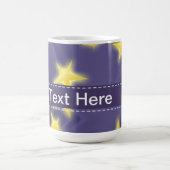 Paarse Sterrennacht; Yellow Stars Pattern Koffiemok (Center)