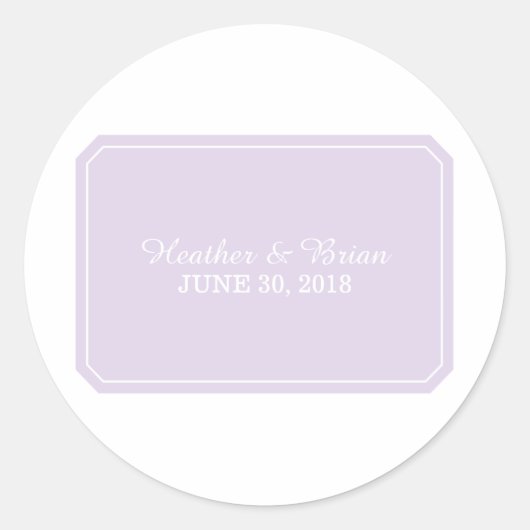 Paarse Stickers van het Elegant Wedding (Voorkant)