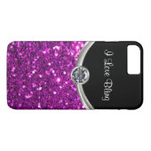 Paarse stijlvolle bling Case-Mate iPhone case (Achterkant (Horizontaal))