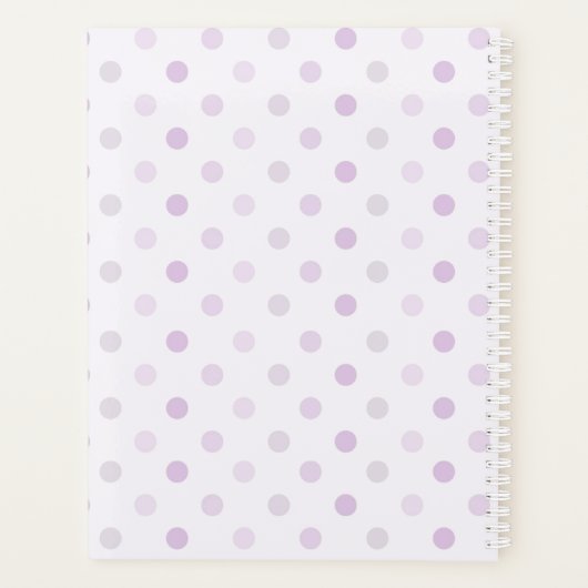 Paarse stiletto hiel op maat gemaakt planner (Achterkant)