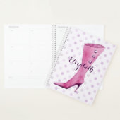 Paarse stiletto hiel op maat gemaakt planner (Display)