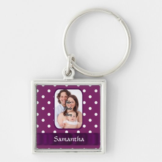 Paarse stip sleutelhanger (Voorkant)