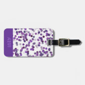 Paarse Stippen Bagagelabel (Voorkant horizontaal)