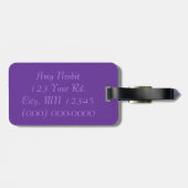 Paarse Stippen Bagagelabel (Achterkant horizontaal)