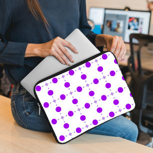 Paarse Stippen, Stippenpatroon, Stippen, Gestippel Laptop Sleeve