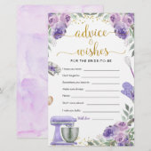 Paarse 'Stock the Kitchen' Bruiloft Borrel Adviesk (Voorkant / Achterkant)