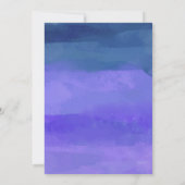 Paarse strandstralen zondag-uitvindingen kaart (Achterkant)