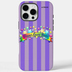 Paarse Streep Mobiele Telefoon Case HAMbWG