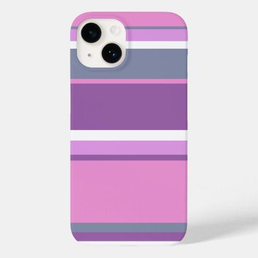 Paarse strepen Case-Mate iPhone case (Achterkant)