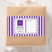 Paarse Strepen & Curly Lijst & Logo Etiket (Insitu)