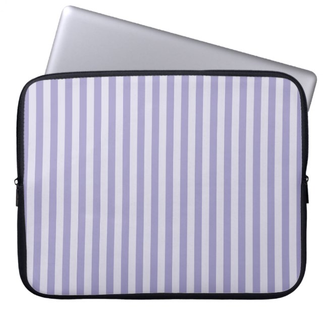 Paarse strepen laptop sleeve (Voorkant)