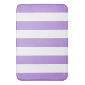 Paarse strepen, witte strepen, gestreept badmat (Voorkant Verticaal)
