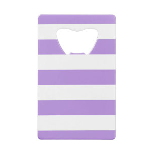 Paarse strepen, witte strepen, gestreept kredietkaart flessenopener