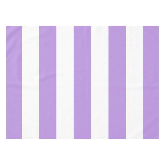 Paarse strepen, witte strepen, gestreept tafelkleed (Voorkant (Horizontaal))