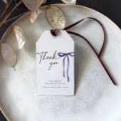 Paarse Strik Knoopje Bruidsmeisjesfeest Bedankt Cadeaulabel