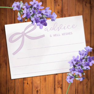 Paarse Strik Waterverf Bruidsdouche Advies Informatiekaartje