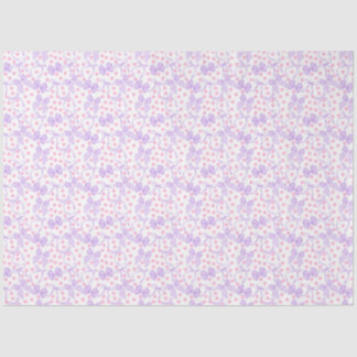 Paarse strikken met roze stippen tissuepapier