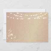 Paarse String Lights Barn Wood Save The Date (Achterkant)