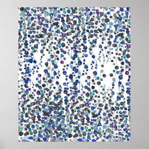 paarse string van parelplant waterverf poster