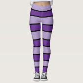 Paarse Stripe-Leggings Leggings (Voorkant)