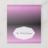 Paarse Stripe Place Card (Buitenkant ongevouwen)